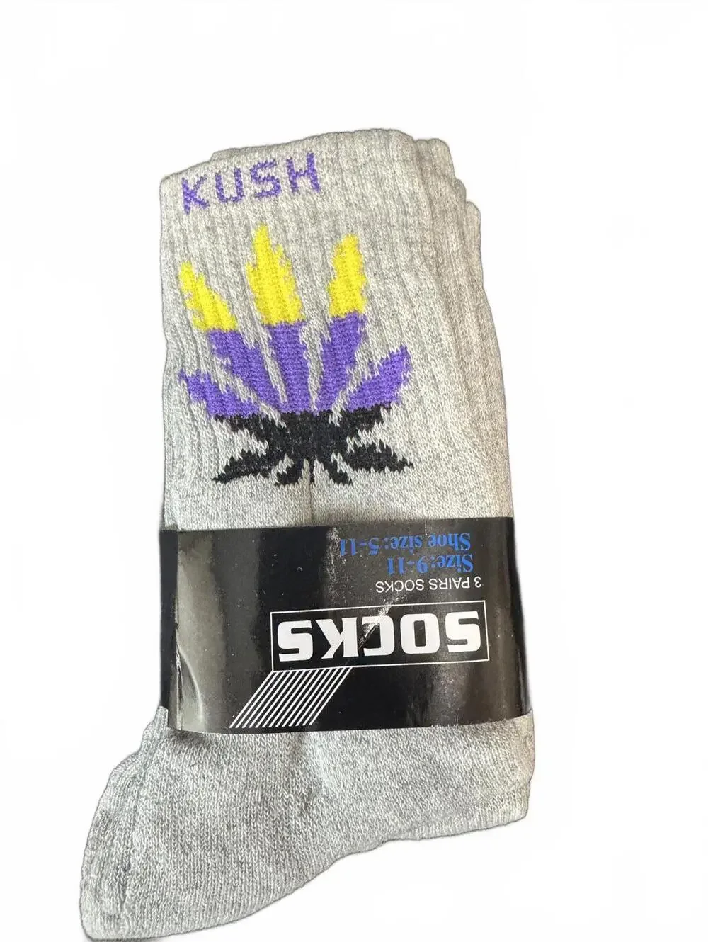 Kush Graphic Tube Socks - 3 Pairs, Size 9-11